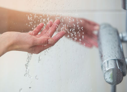 Douche met warmteterugwinning