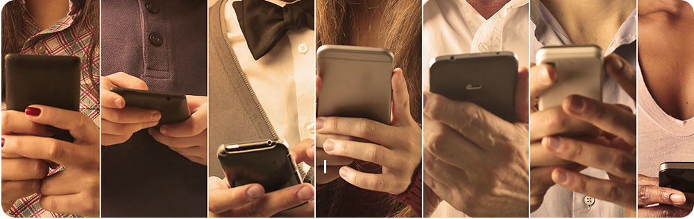 Banner-verschillende telefoon